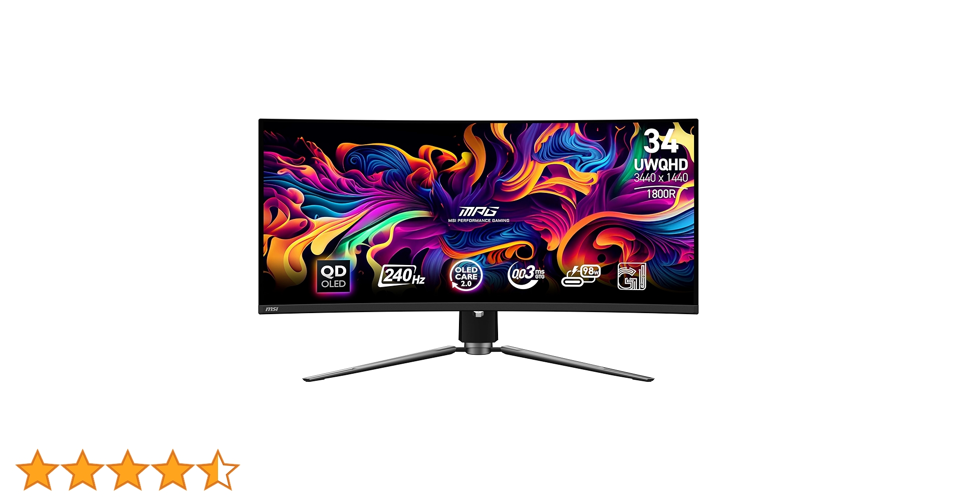 Amazon.co.jp: MSI MPG 341CQPX QD-OLED 34インチ カーブ OLED